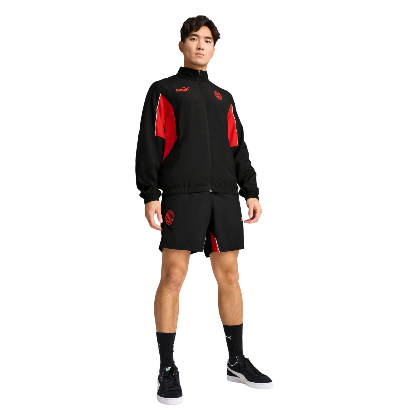 PUMA AC Milan FtblArchive Trainingsjack 2024-2025 Zwart Rood