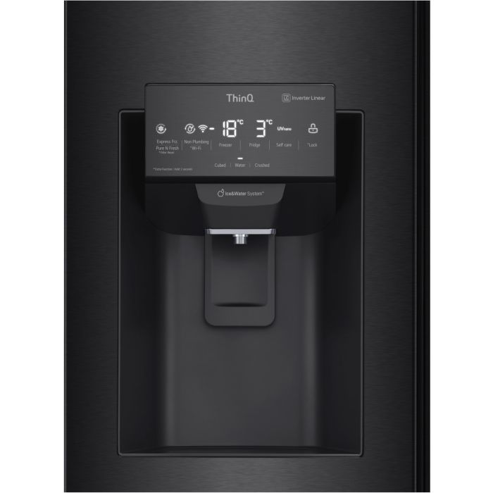 LG Side-by-Side GMX 844 MCBF InstaView® Matte Black Stainless - interner Wassertank