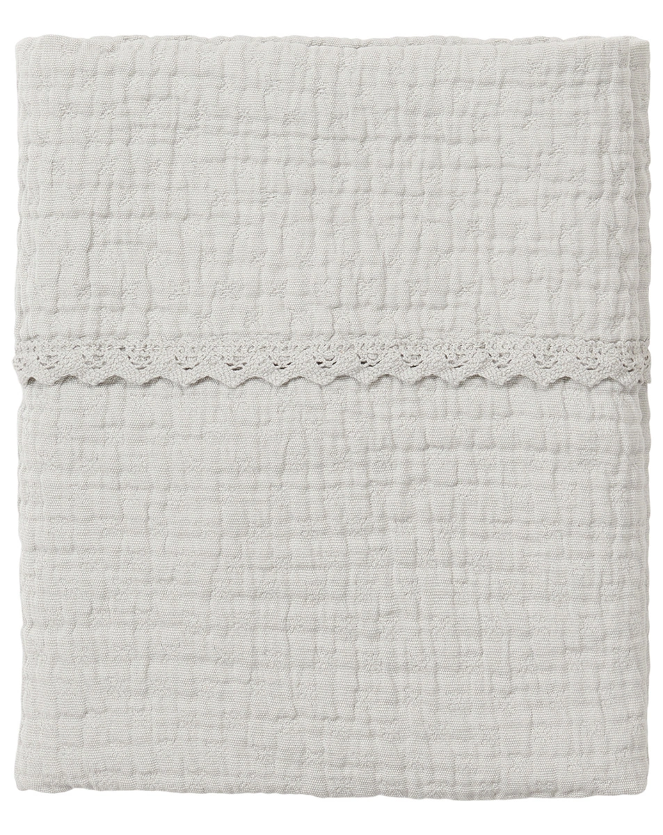Kinderdecke LACE ELBA (100x150) in grey wave