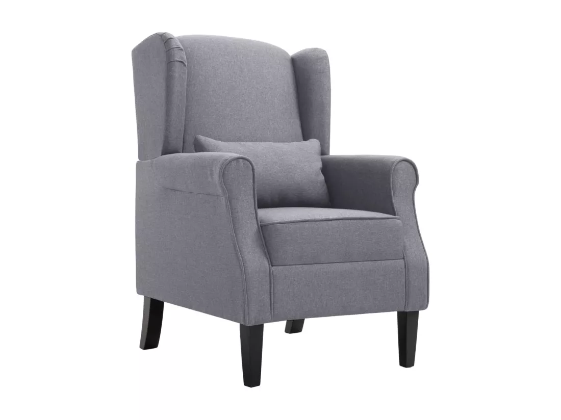 Fauteuil gris foncé tissu