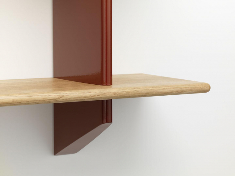 Vitra Rayonnage Mural wandplank naturel eiken diepzwart
