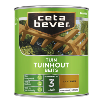 CetaBever Tuinhoutbeits zijdeglans transparant licht eiken 750 ml