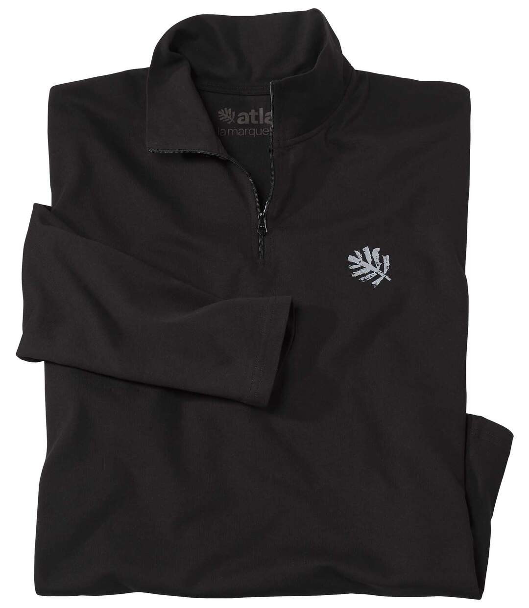 Le Polo Zippé Homme en Coton Bio Noir