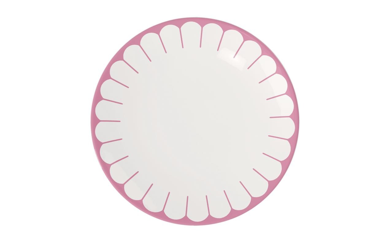 Speiseteller Fleur 6 Stück, Rosa<br>Hochwertiger Teller