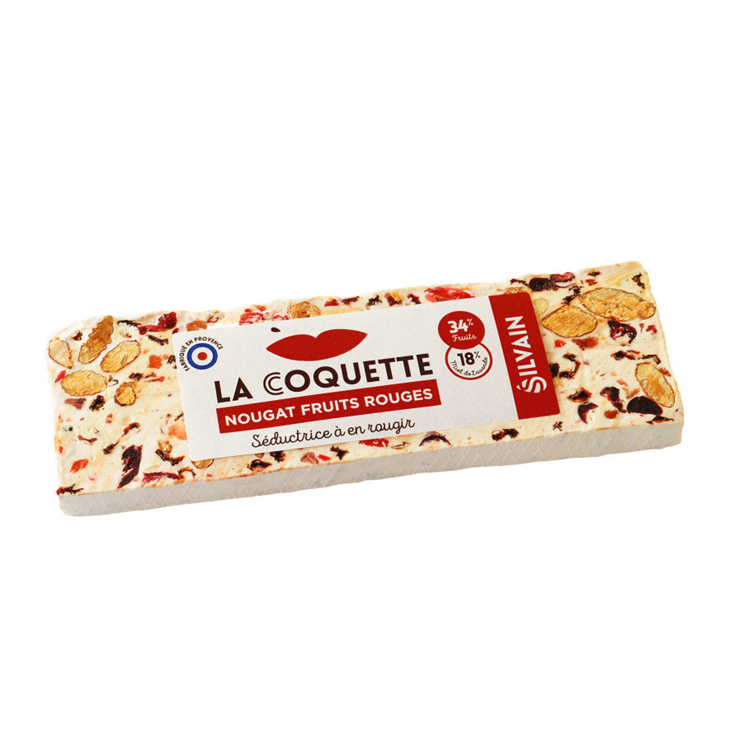 Barre de nougat blanc aux fruits rouges - La coquette