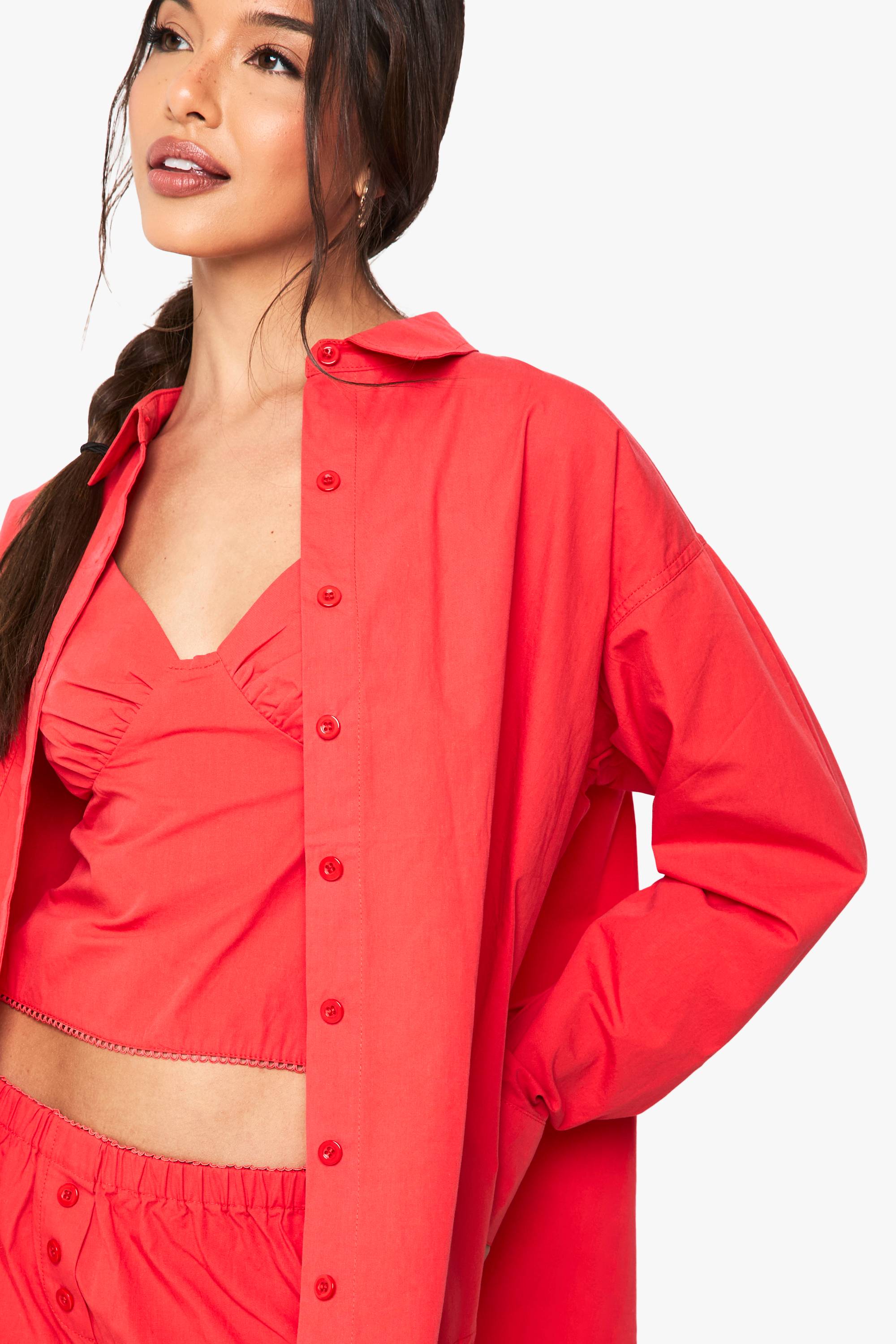 boohoo Chemise oversize avec détail de poche