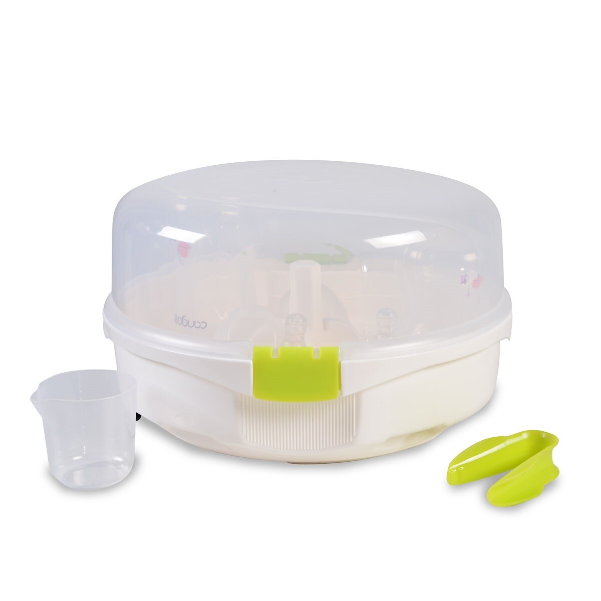 Cangaroo Mikrowellen Sterilisator Fresh 5 Flaschen Zubehör maximal 15,5 cm hoch in weiß