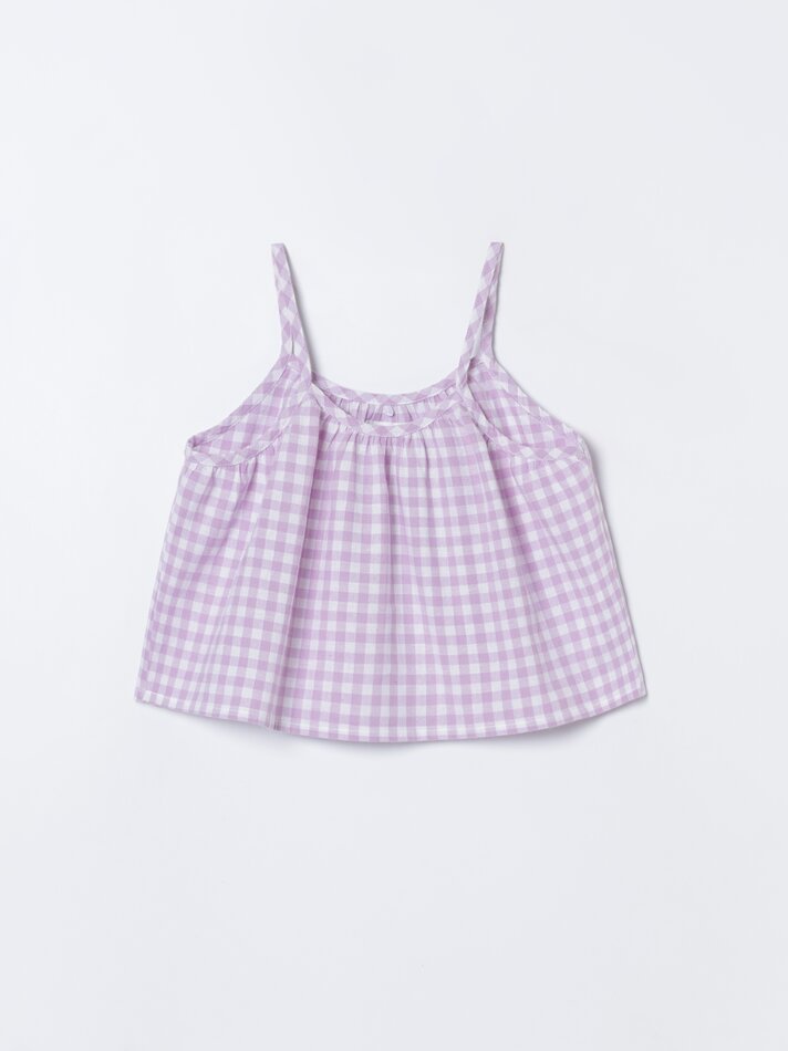 Blusa rústica sem alças - Malva Claro