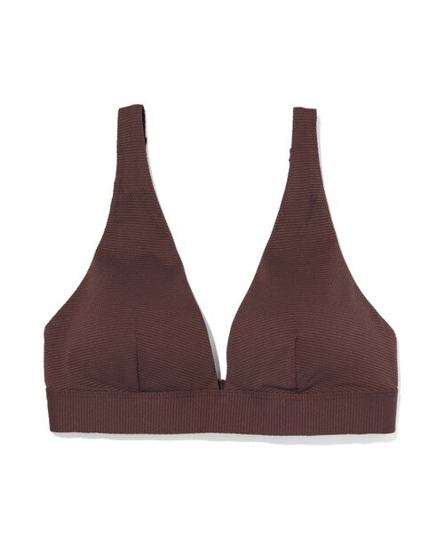 haut de bikini triangle femme haut marron foncé