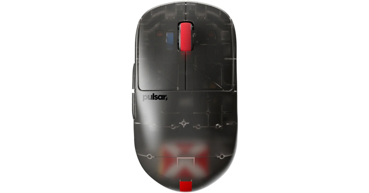 PulsarX2H Gaming Mouse - Clear Black Edition  (Zwart/transparant, 26000 dpi)