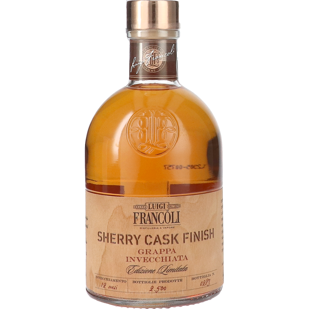 Luigi Francoli Sherry Cask Grappa Invecchiata 50 cl