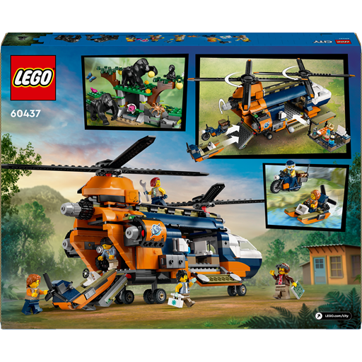 LEGO City Jungleeventyr – Helikopter Og Ekspeditionsbase - 60437