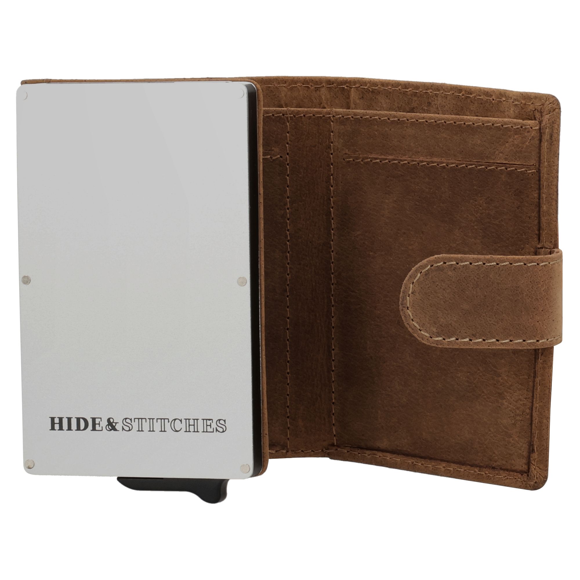 Hide & Stitches Idaho Assorti Safety Wallet Bruin