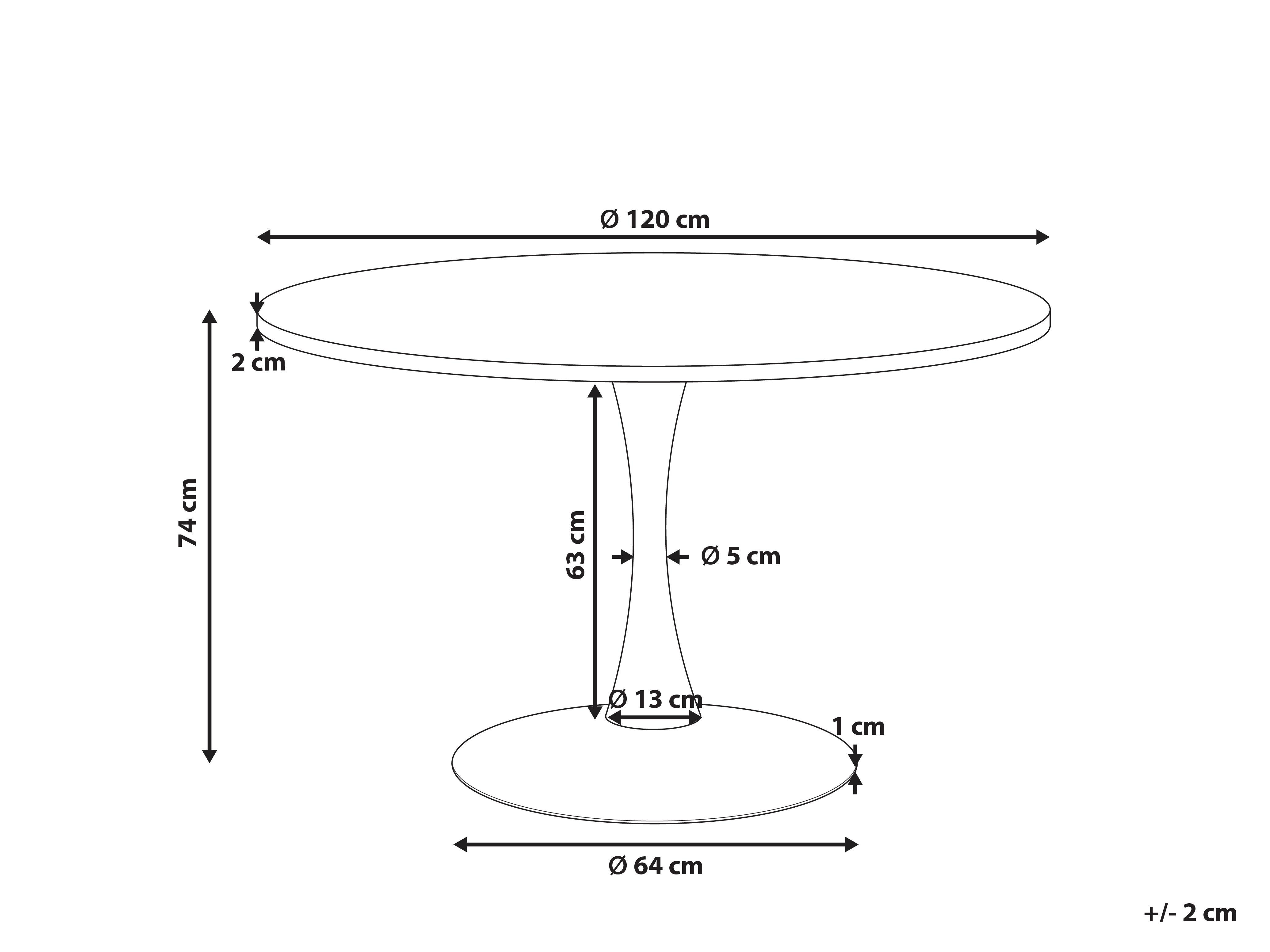 Eettafel BOCA Wit 120 cm 120 cm