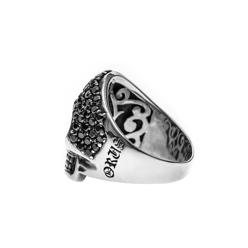 Bague Tête De Mort Précieuse Argent