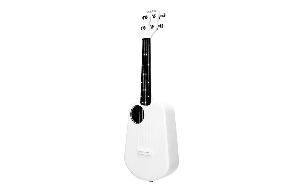 Ukulele Populele 2 Weiss<br>Konzert-Ukulele mit LED-Anzeige-System