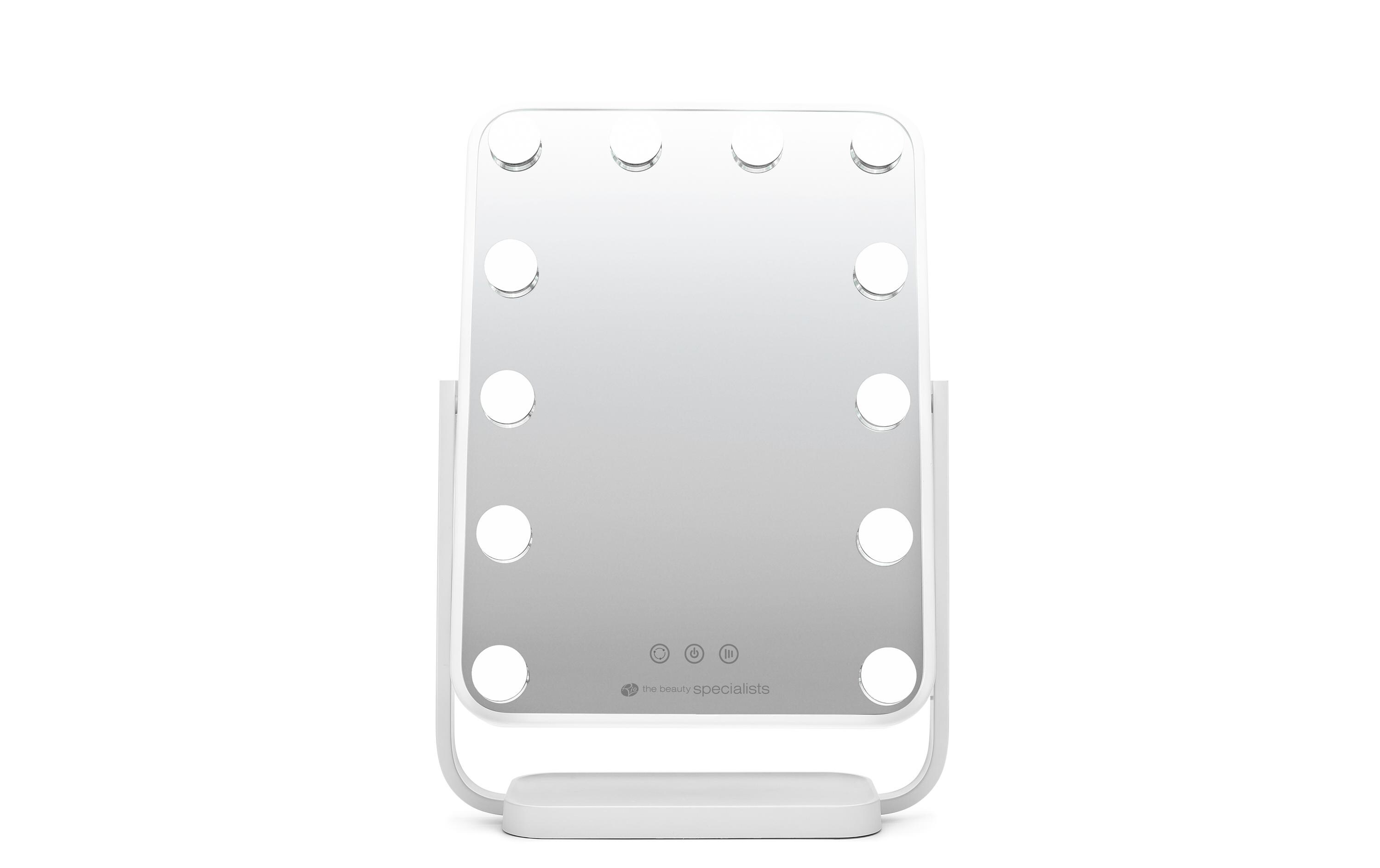 Kosmetikspiegel Hollywood Glamour Weiss<br>Schminktisch Spiegel