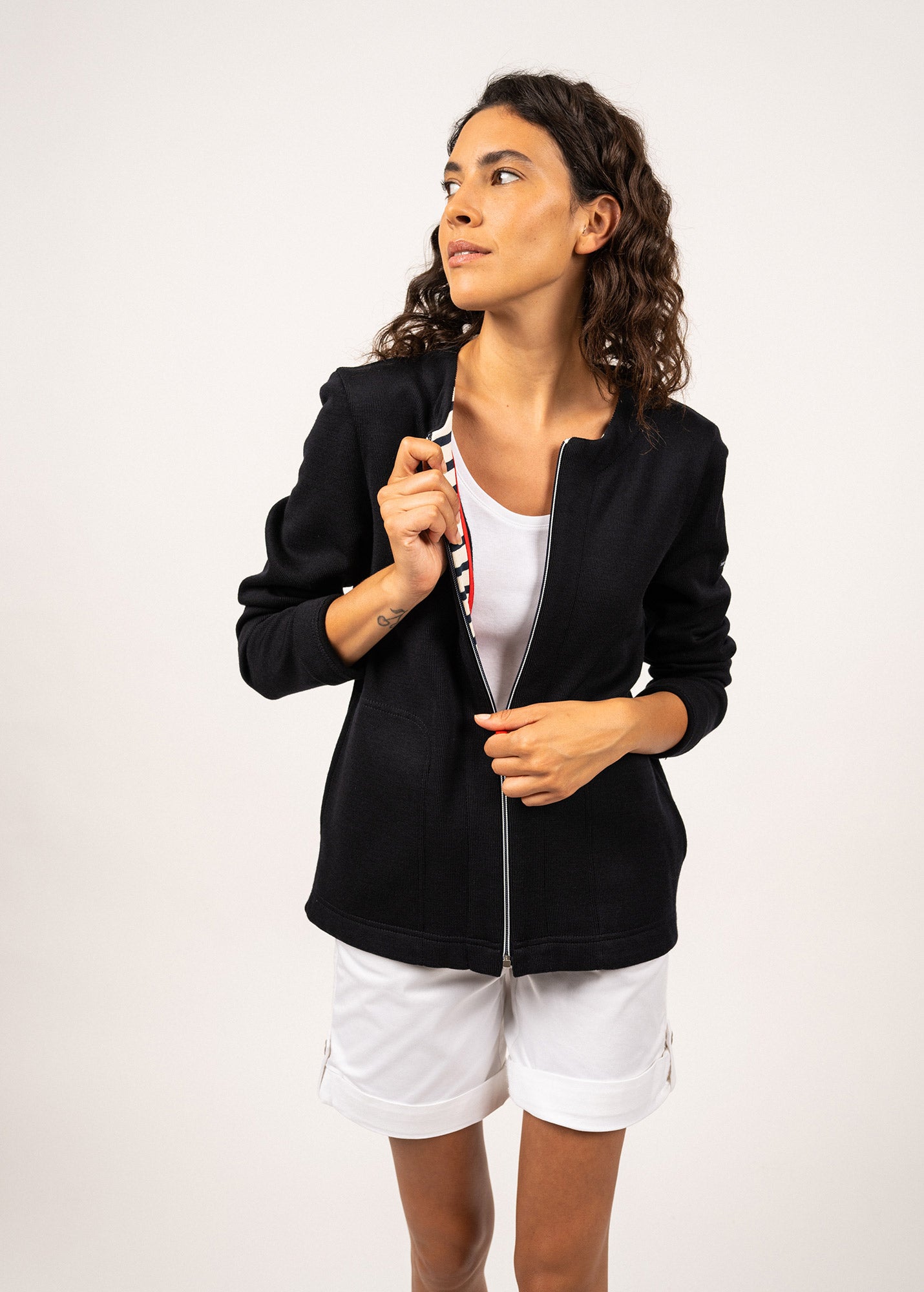 Veste en laine et coton Plouarzel