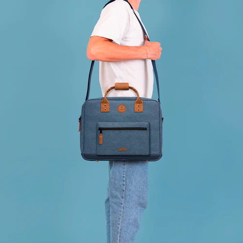 Sac ordinateur Paris bleu marine
