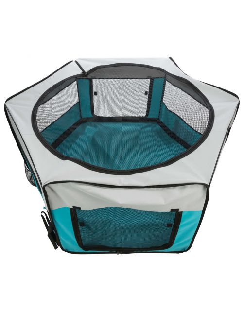 Trixie Ren Met Net En Bodem - Dierenverblijf - Ø150x65 cm 3920 g Turquoise Lichtgrijs