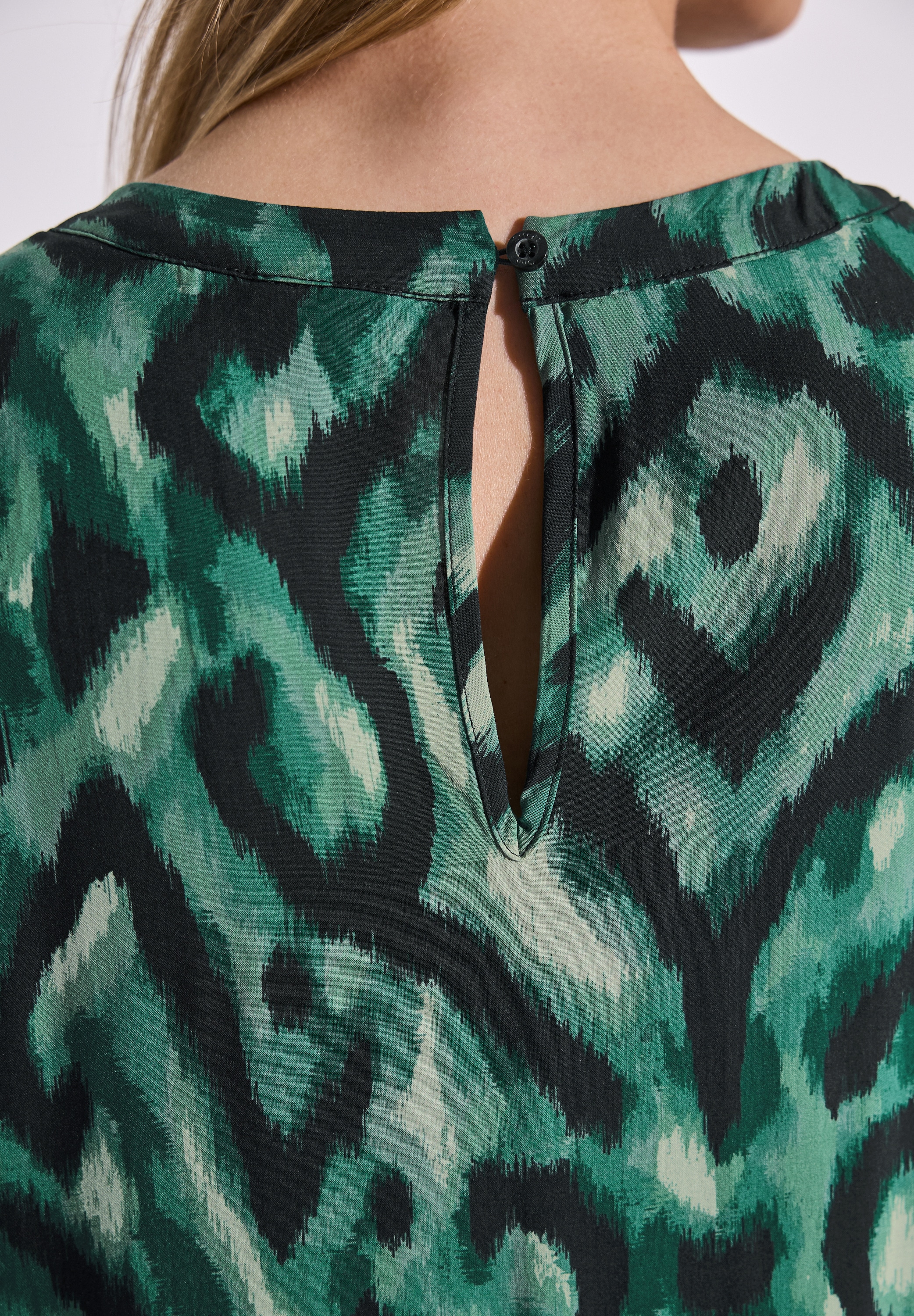 STREET ONE Midikleid Ohne Taschen 3/4 Arm mit grafischem Muster