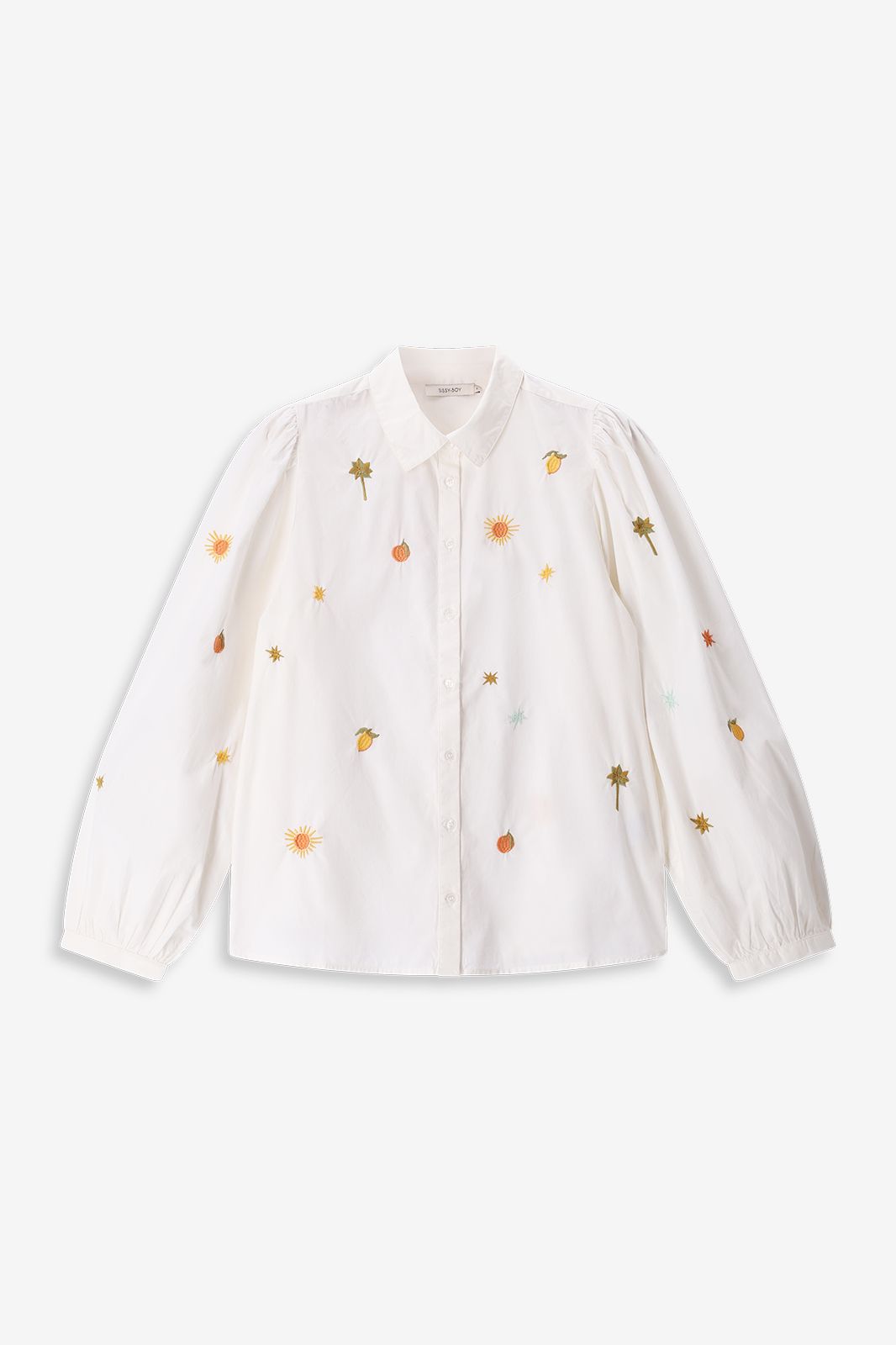 Witte blouse met embroidery