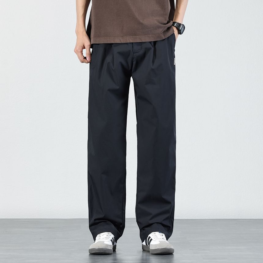 Nataro - Halfhoge effen rechte broek