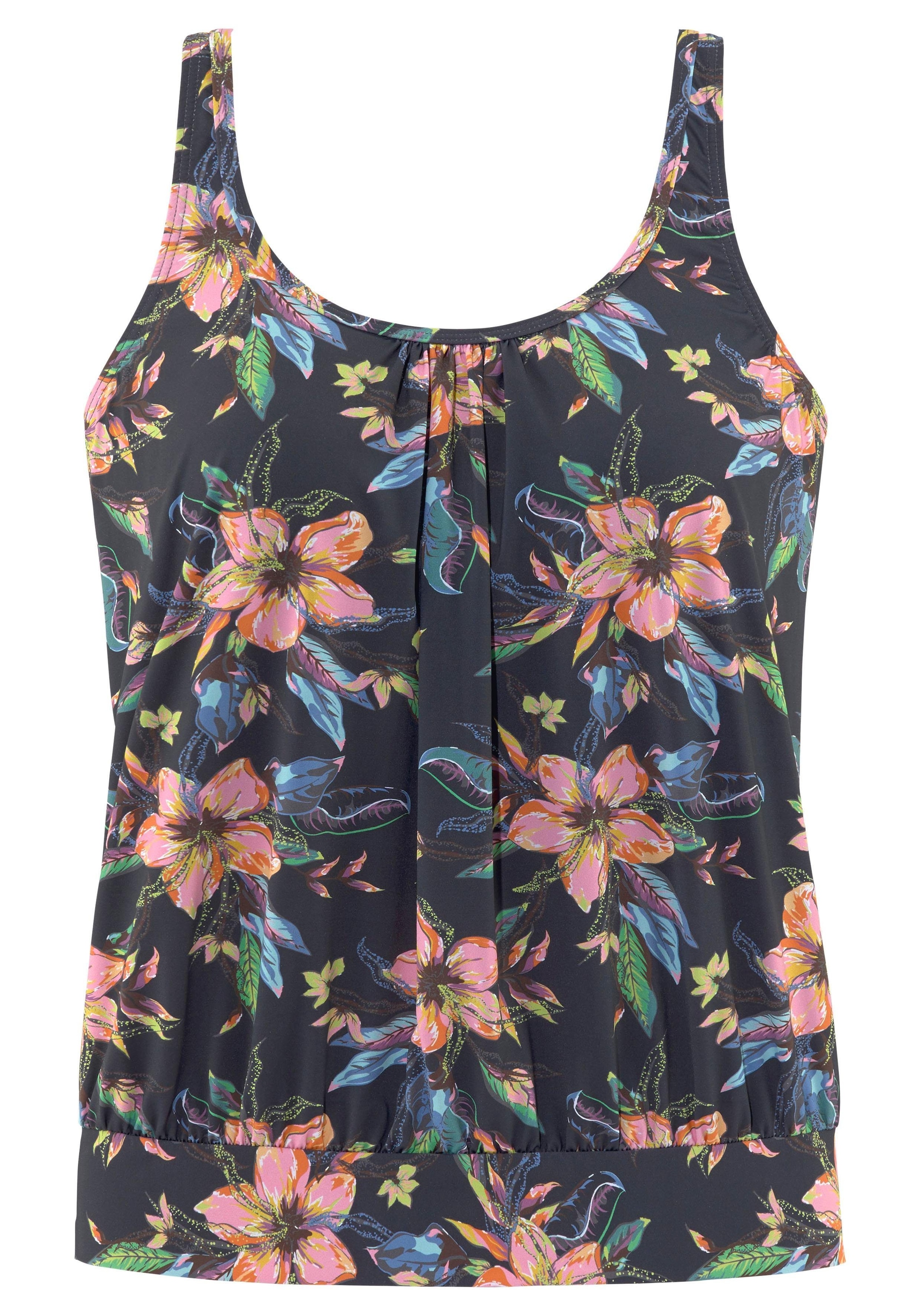 LASCANA Tankini-Top »Malia« mit lockerem Schnit und tropischem Print