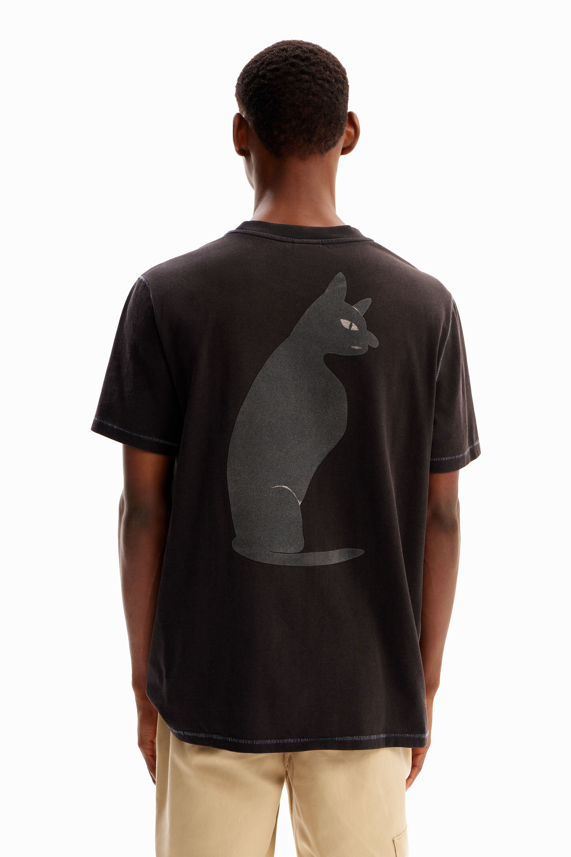 Camiseta com mensagem sobre gatos