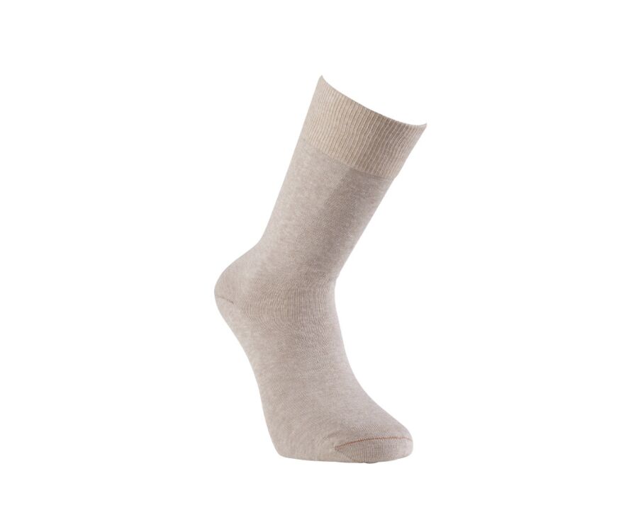 Chaussettes homme fines coton Beige Chiné
