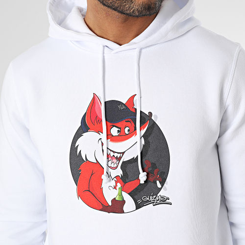 Sweat Capuche Renard Blanc