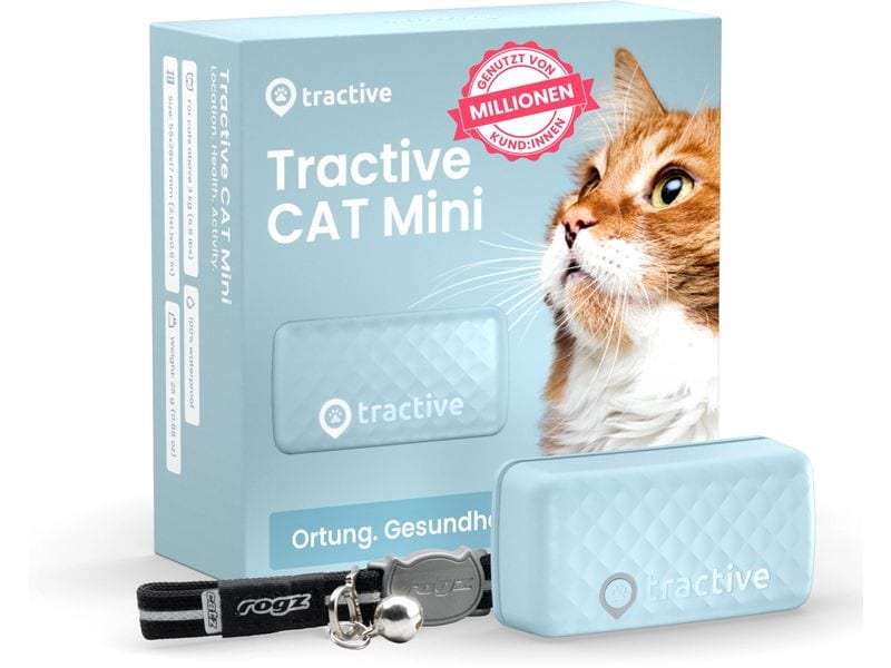 tractive GPS-Tracker CAT Mini LTE, Mint GPS Tracker für Katzen