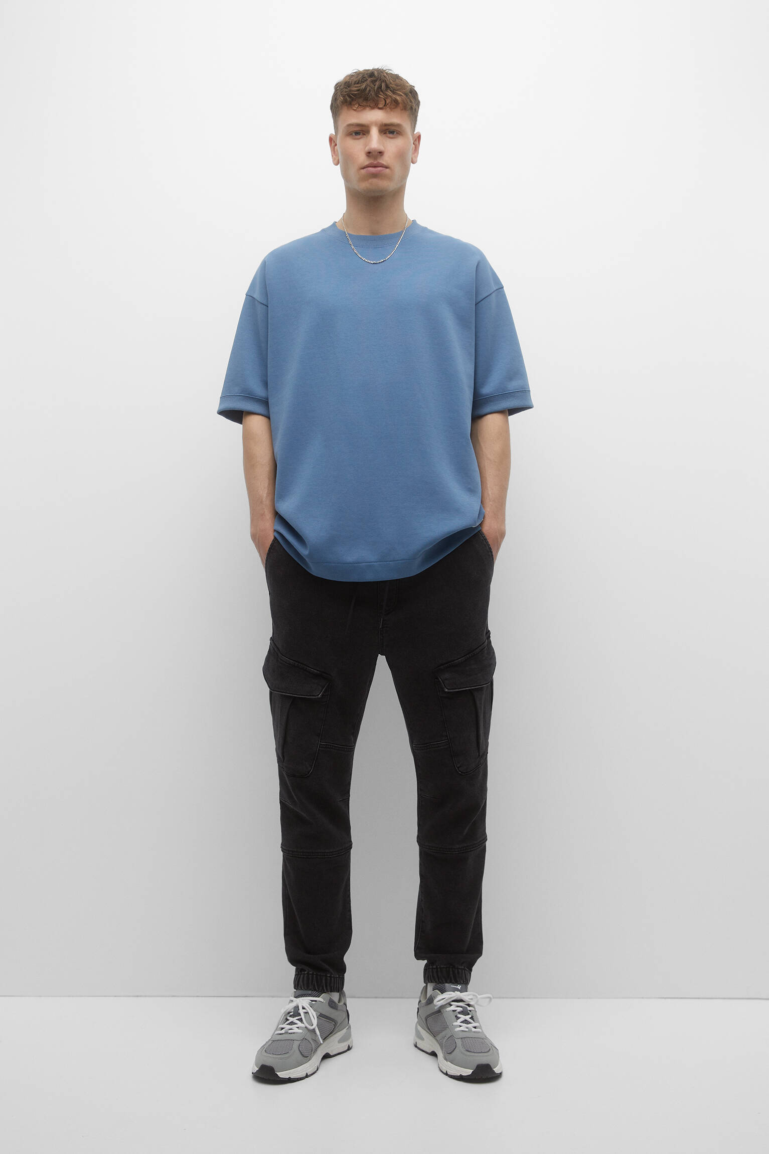 CALÇA CARGO JEANS - NEG-DELAV
