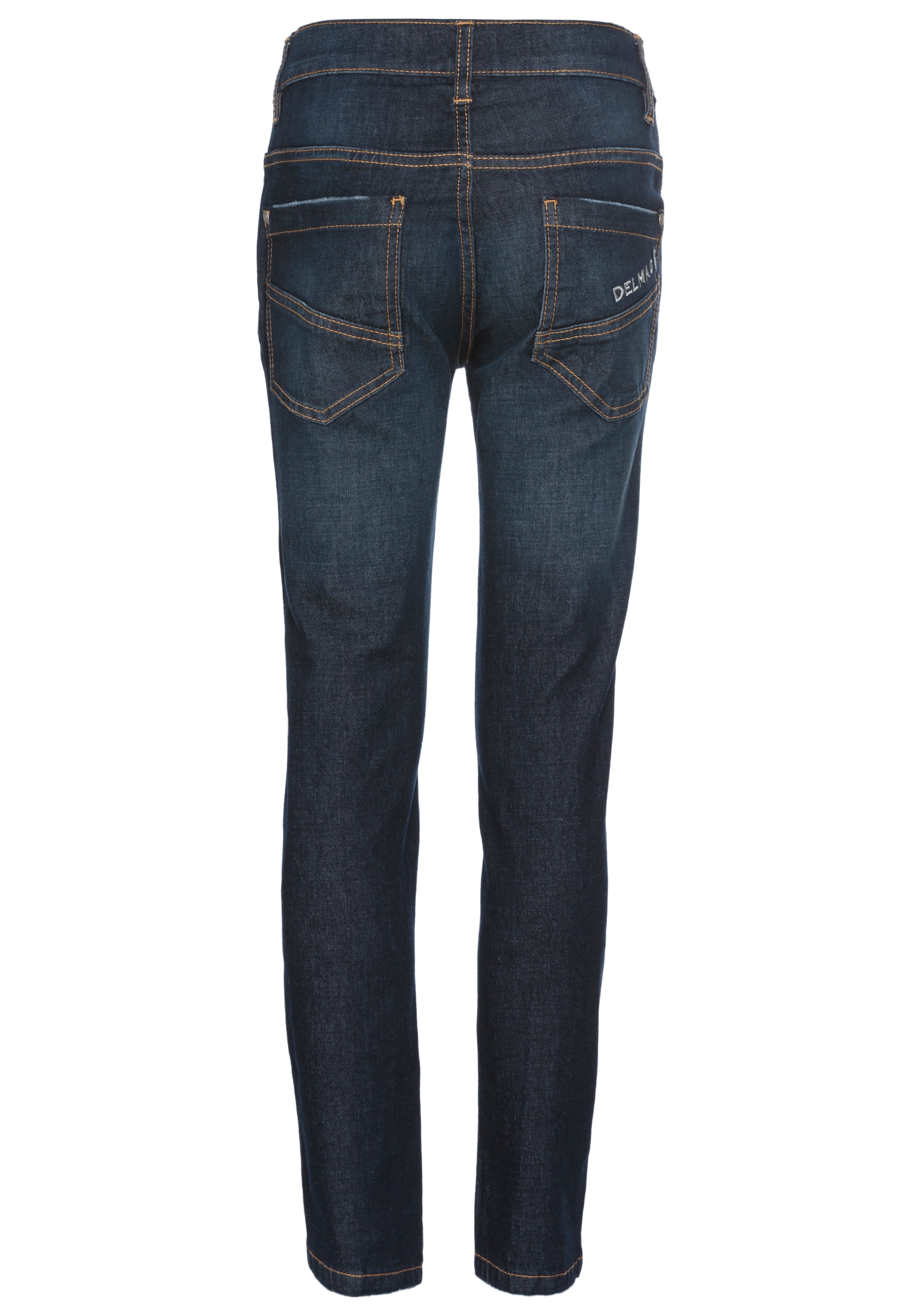DELMAO Stretch-Jeans »Straight-fit Jeans für Jungen«, elastisches Material,  Used-Look-Waschung,  niedrige Leibhöhe