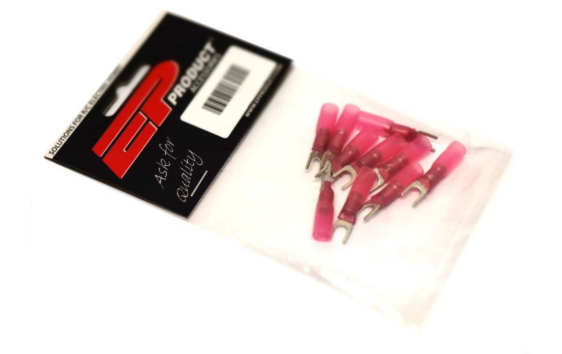 Gabelkabelschuhe WP 4.3-8.1 mm Rot, 10 Stk.Gabelkabelschuh 0.5-1.5 mm2 (22-18 AWG)