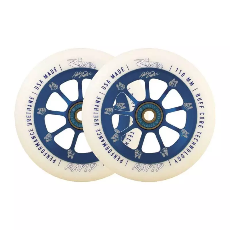 Paire de roues trottinette RIVER WHEELS Rapid Signature Helmeri Pirinen 110mm