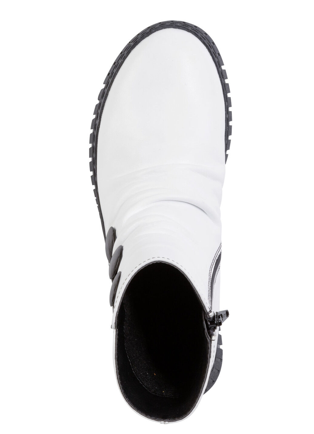 Gemini Stiefelette mit Raffung und dekorativen Knöpfen