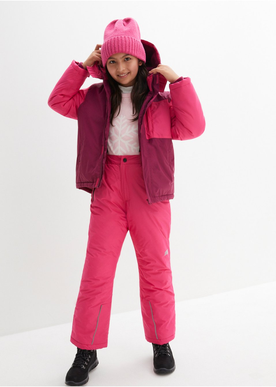 Veste de ski fille, imperméable et coupe-vent