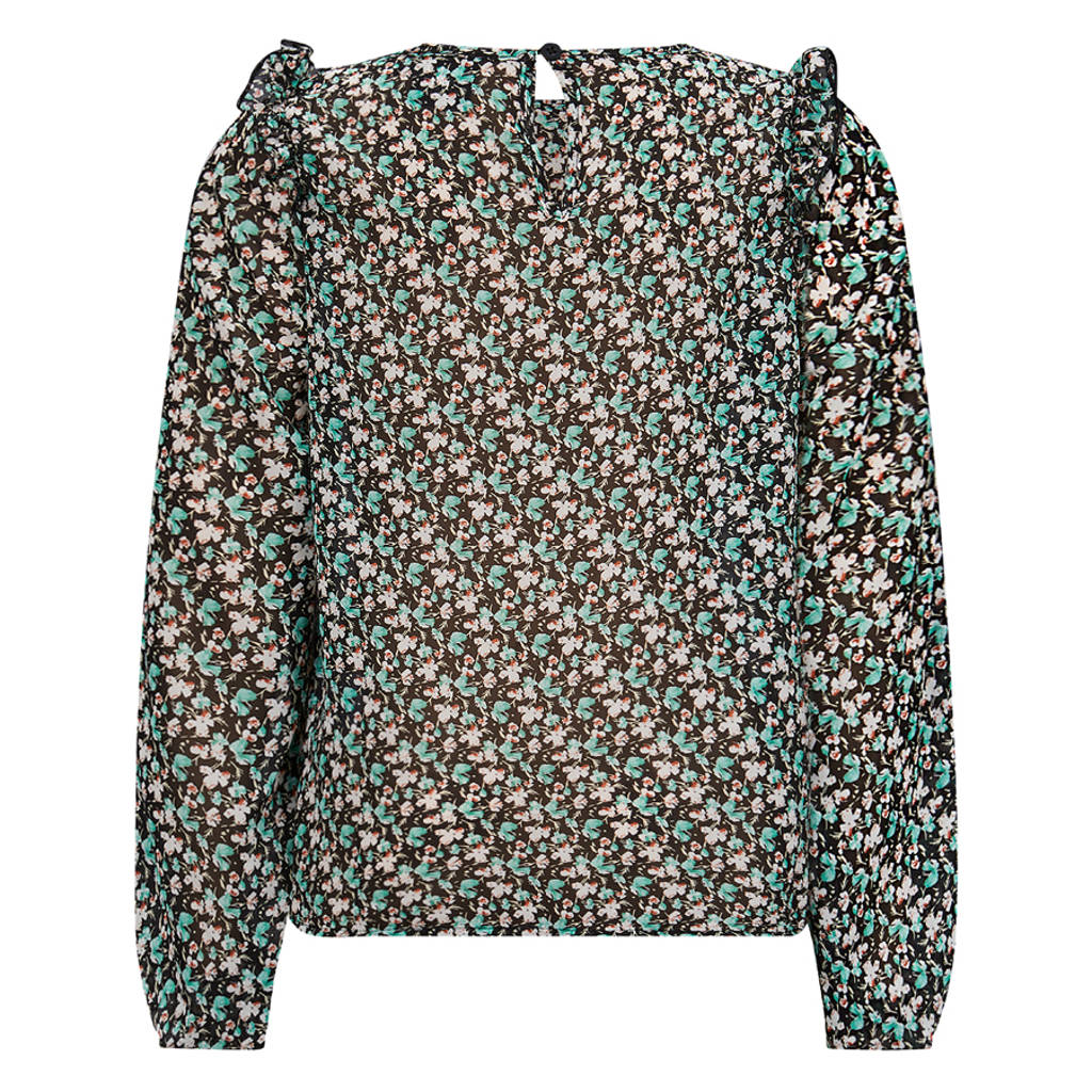 Retour Jeans gebloemdetop Fajah groen/zwart/beige