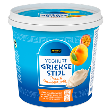 Jumbo Yoghurt Griekse Stijl Perzik Passievrucht 1 kg