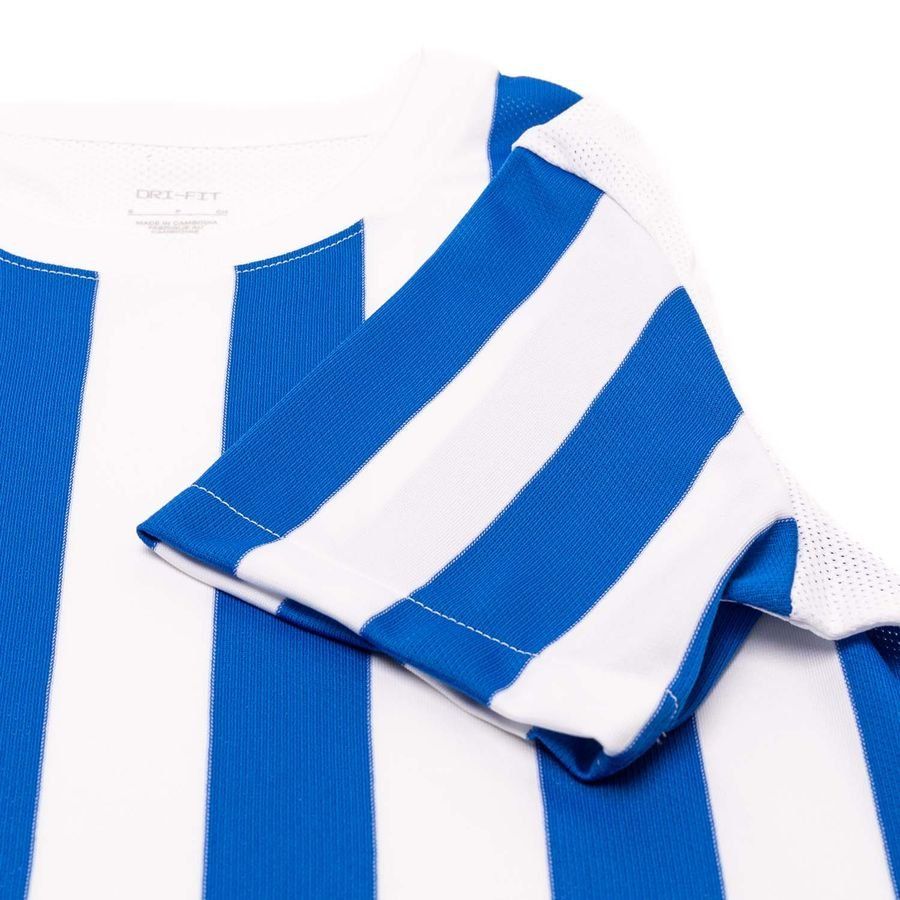 Nike Maillot Dri-FIT Striped Division IV - Blanc/Bleu/Noir Femme