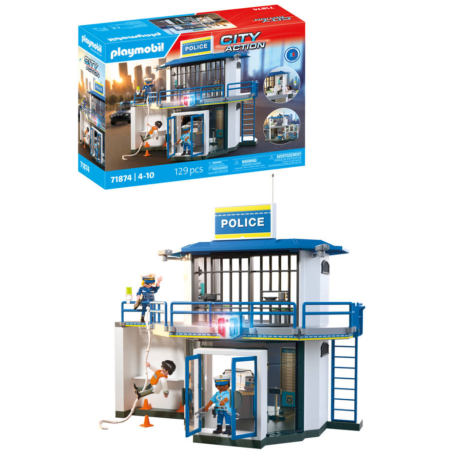 PLAYMOBIL City Action politiebureau met onderzoeksruimte 71874
