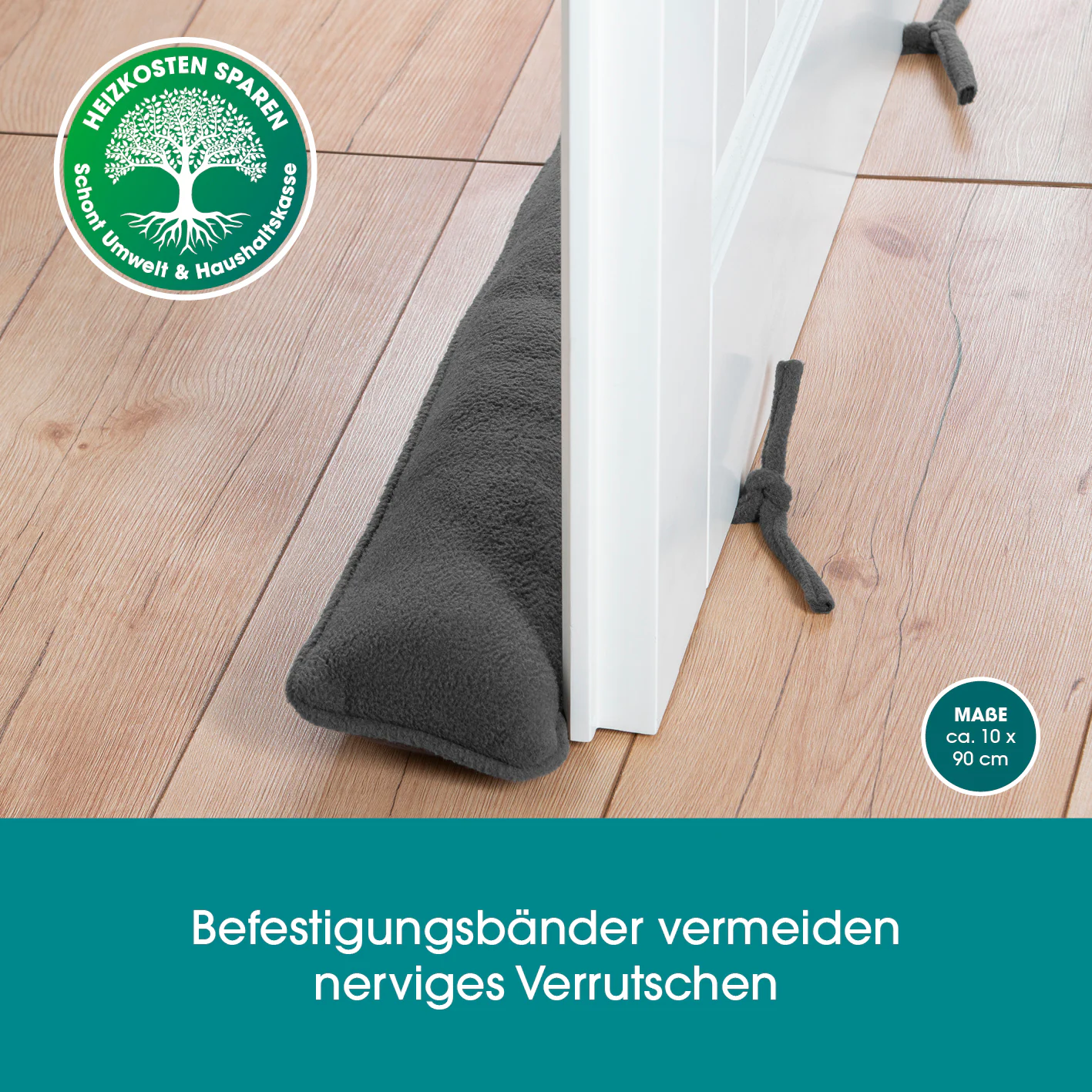 EASYmaxx Zugluftstopper 10x90cm grau