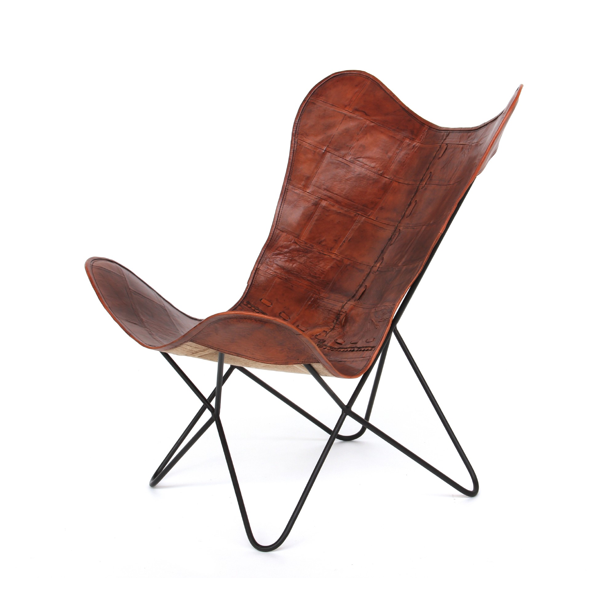 Lounger 'Brad', braun, schwarz, T 71 cm, B 74 cm, H 90 cm von fischer's lagerhaus