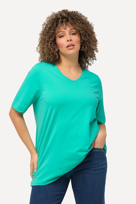 T-Shirt, A-Linie, V-Ausschnitt, Halbarm