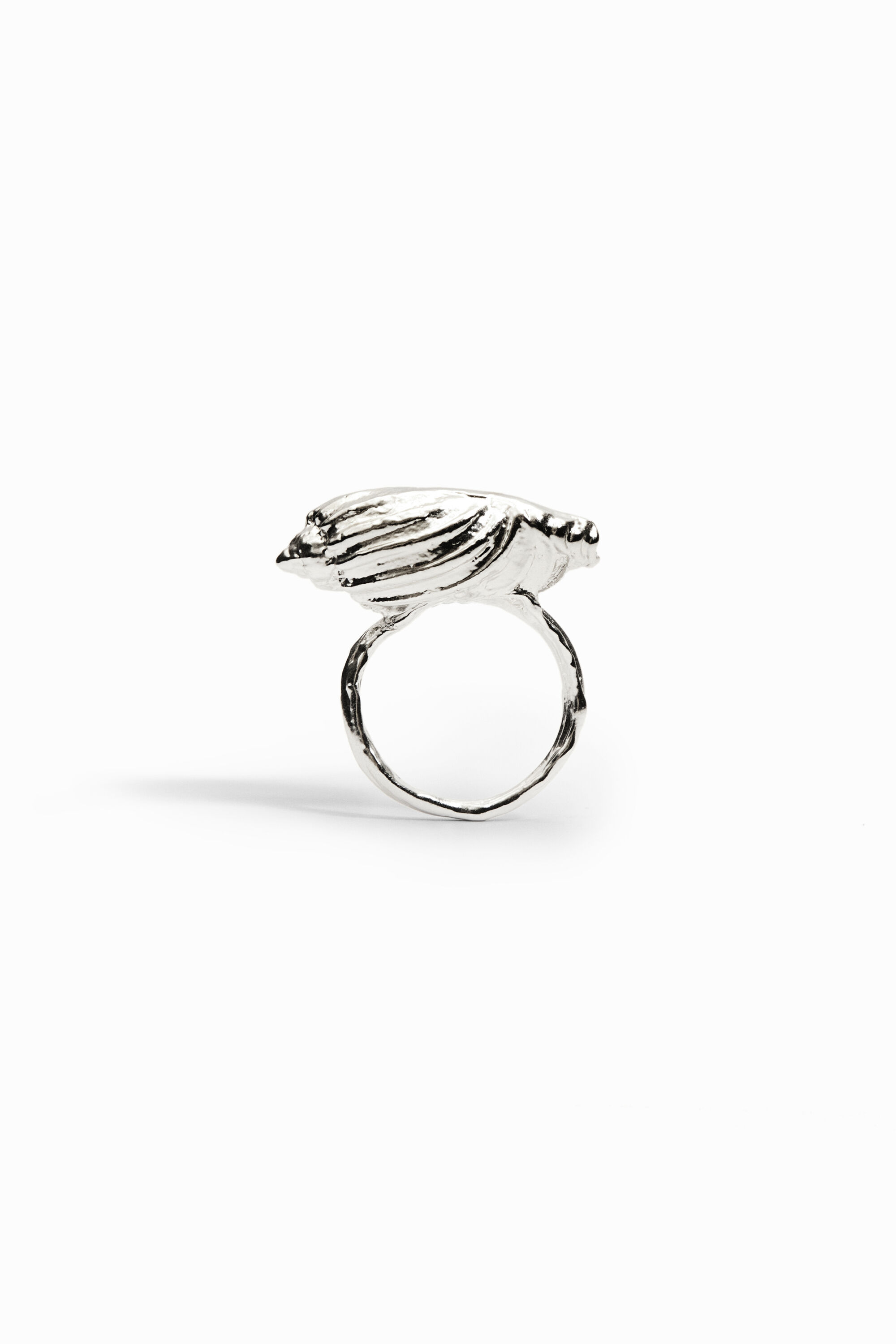 Bague coquillage plaquée argent Zalio