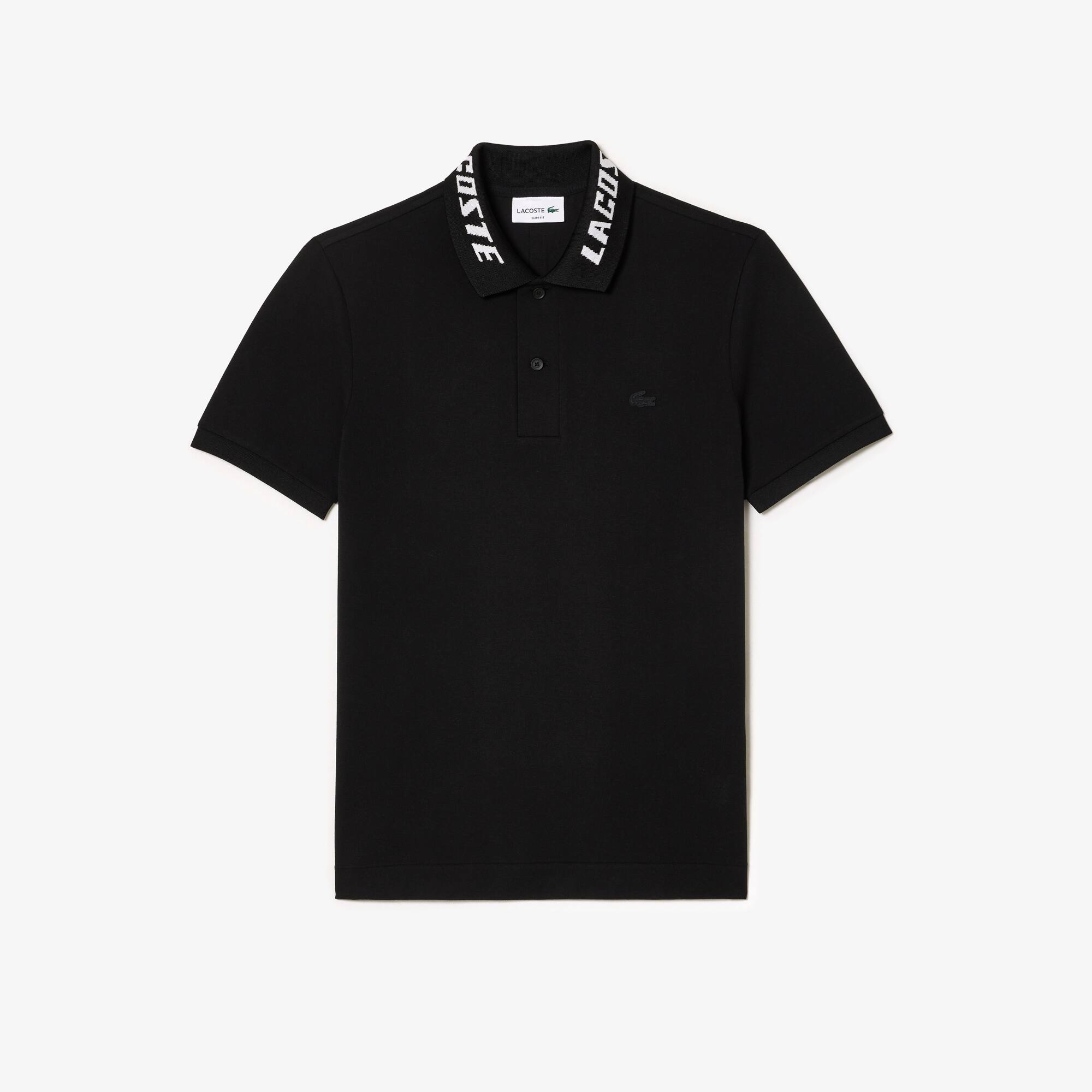 Herren LACOSTE Poloshirt aus Stretch Piqué Kurze Ärmel - Schwarz - Lacoste - Herren