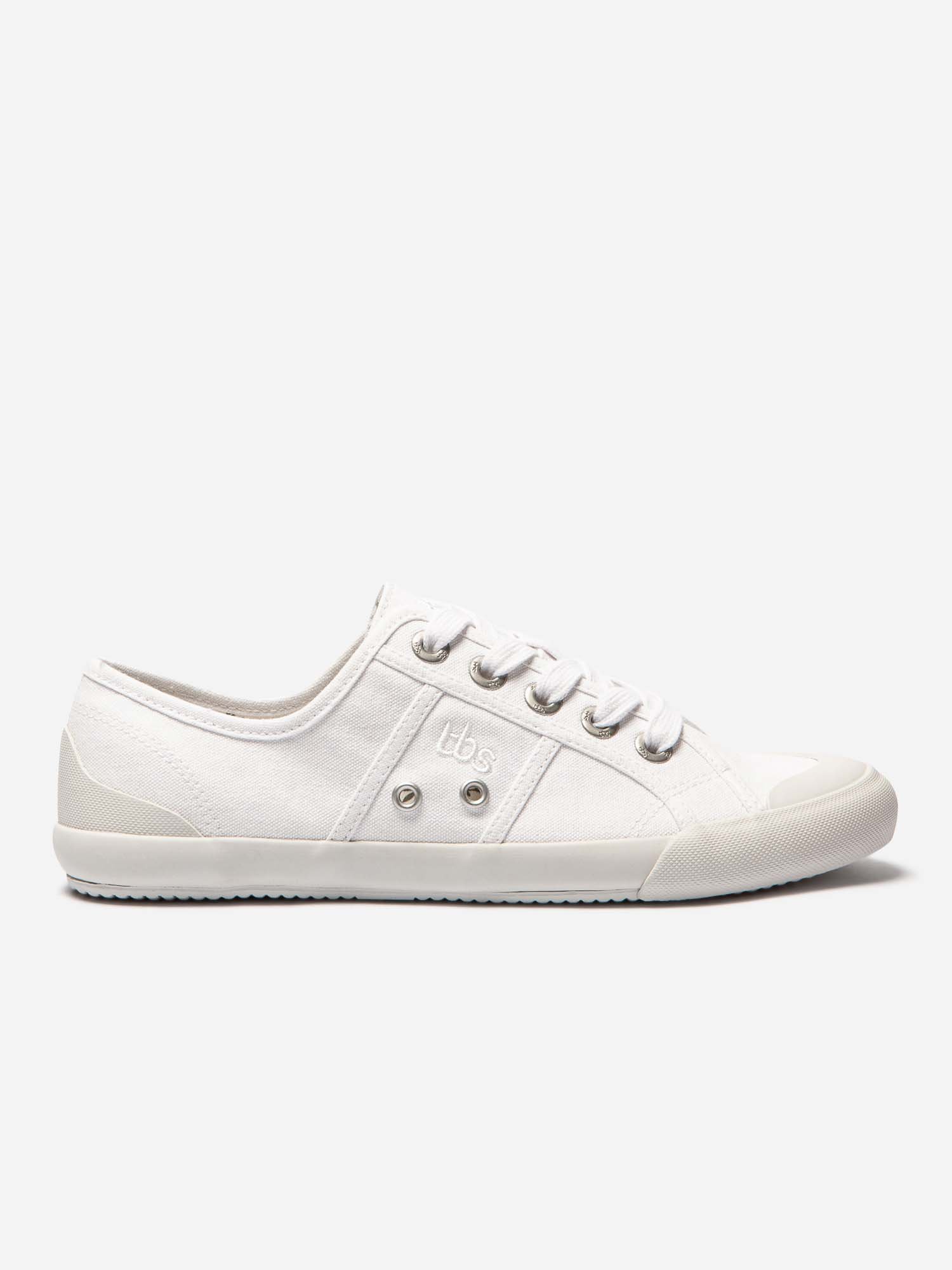 Tennis Femme Confort En Toile Blanche