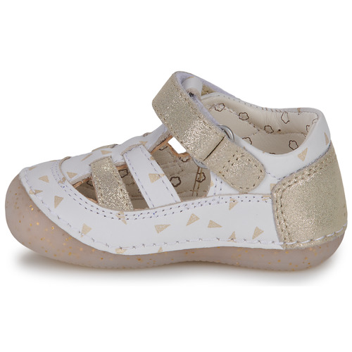 Kickers - SUSHY - Blanc / Doré