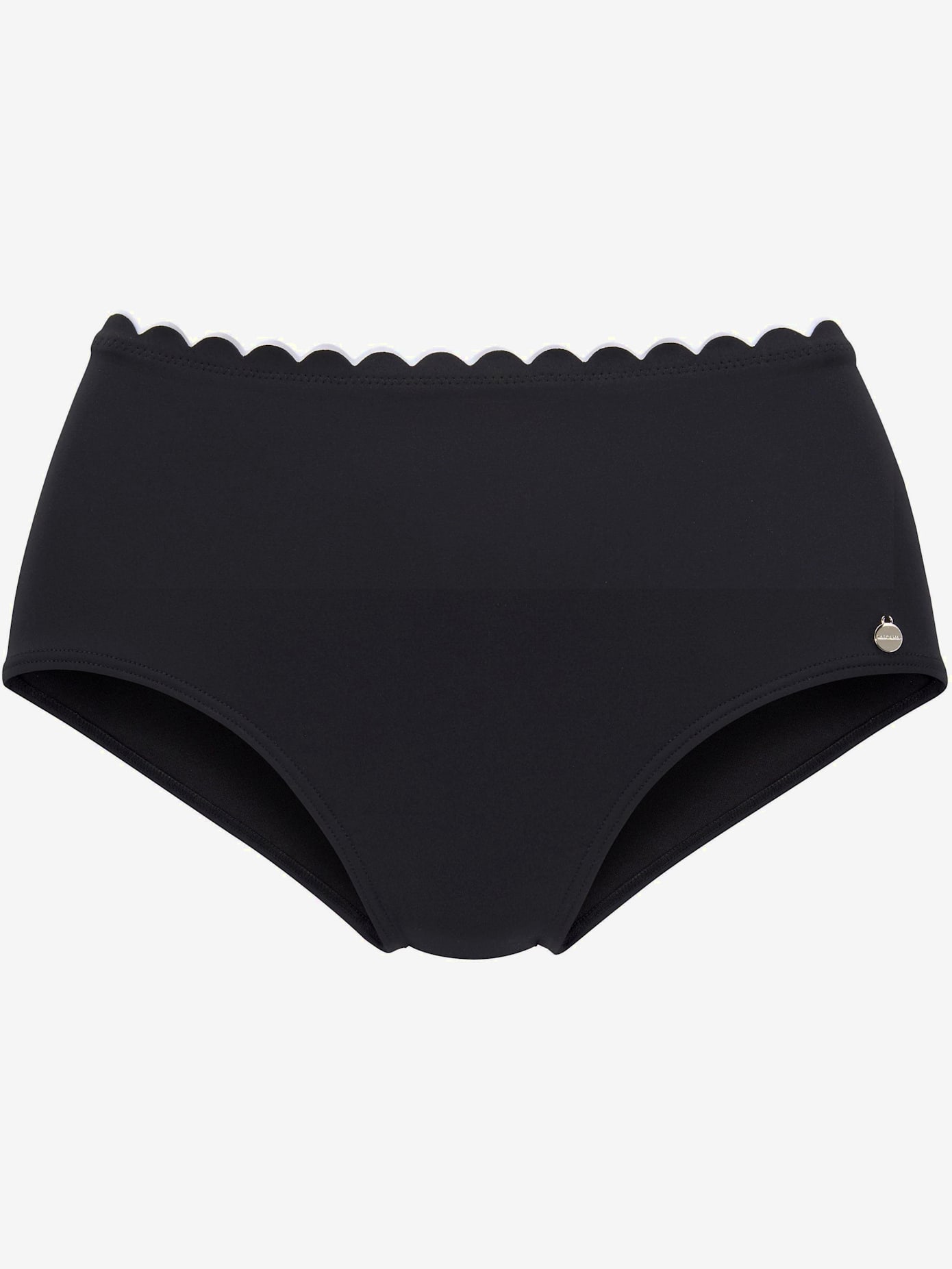 Bas de maillot de bain taille haute double bordure cocotte